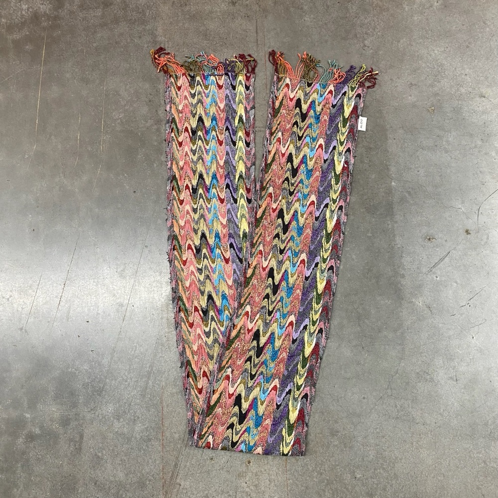 VTG Aldo Knit Scarf Boho Chevron Pattern‎ Unisex Multicolor